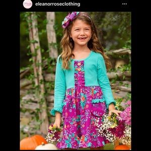 Eleanor Rose Plum Harvest Rhonda dress. Size 4-5